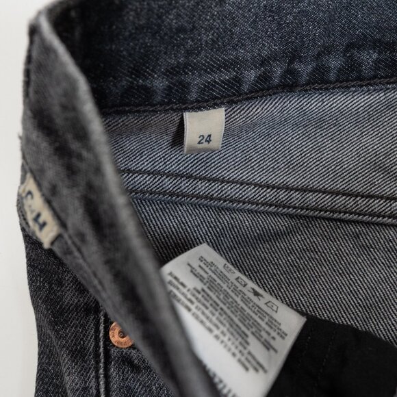 Citizens of Humanity Charlotte Crop High Rise Straight Jeans Black - Picture 8 of 15